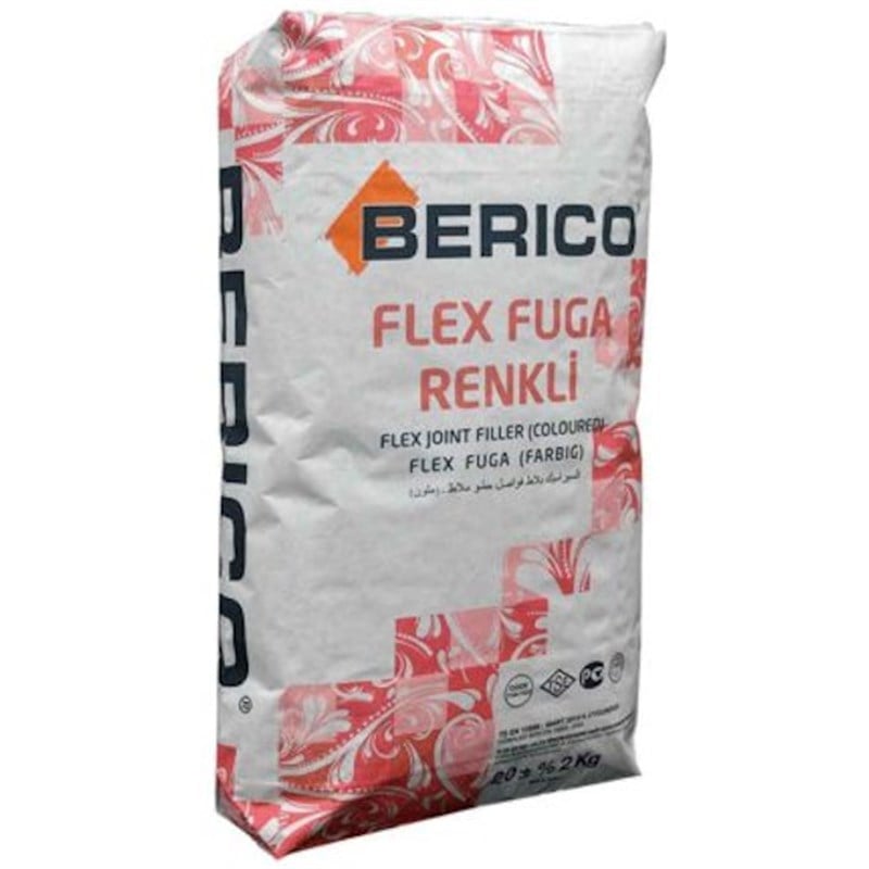 BERİCO FLEX FUGA DERZ DOLGU RENKLİ DUMAN GRİ 20KG.