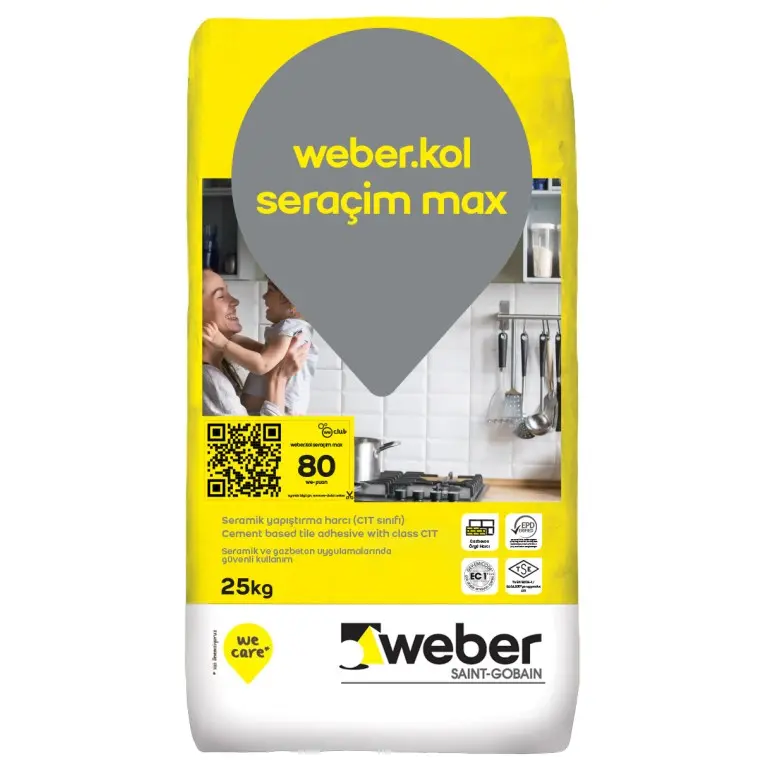 Seramik Yapıştırma Harcı Beyaz 25 KG. weber.kol