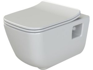 Turkuaz Cerastyle Aqua Rimless Asma Klozet + Yavaş Kapanan Slim Kapak-Yandan Montaj