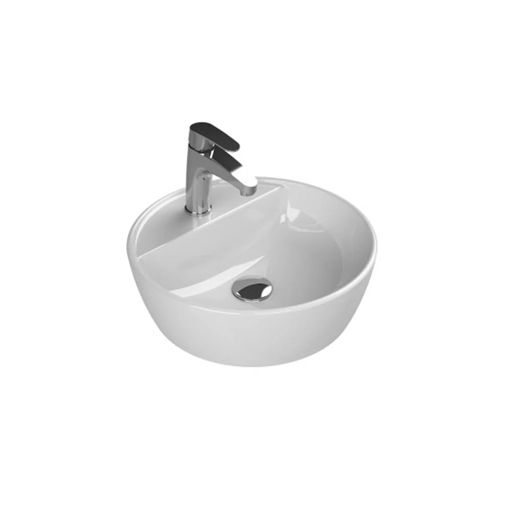 Turkuaz Cerastyle One Tezgah Üstü Batarya Delikli Lavabo 42Cm 076400-U